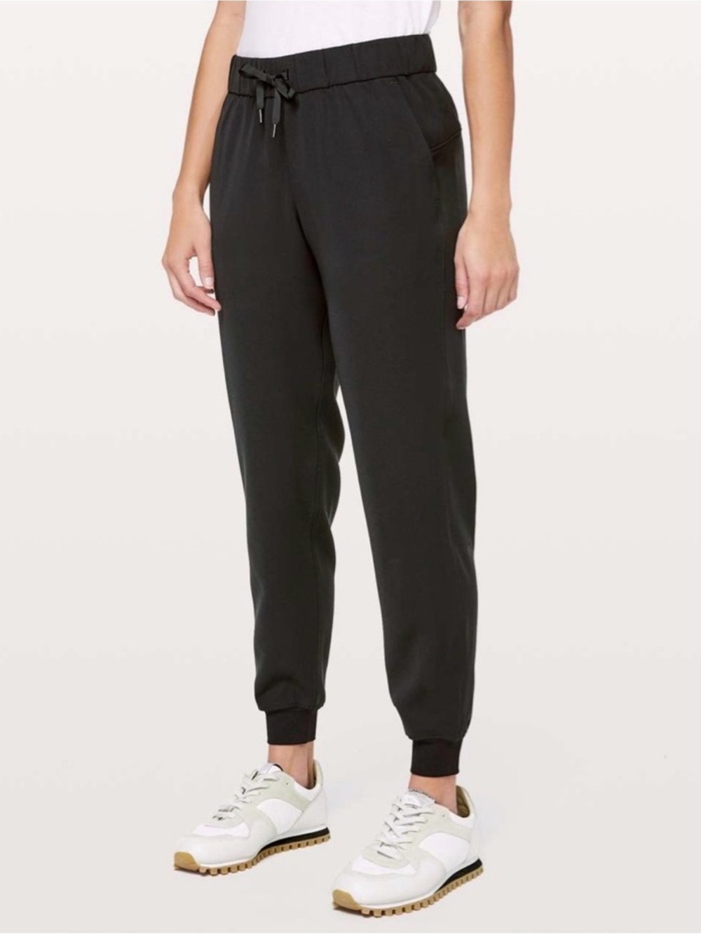 LULULEMON Black ON THE FLY Drawstring Jogger Pants 6